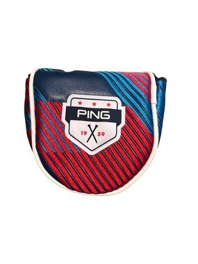 PING Limited Edition Blue & Red Headcover Mallet Style Putter Cover